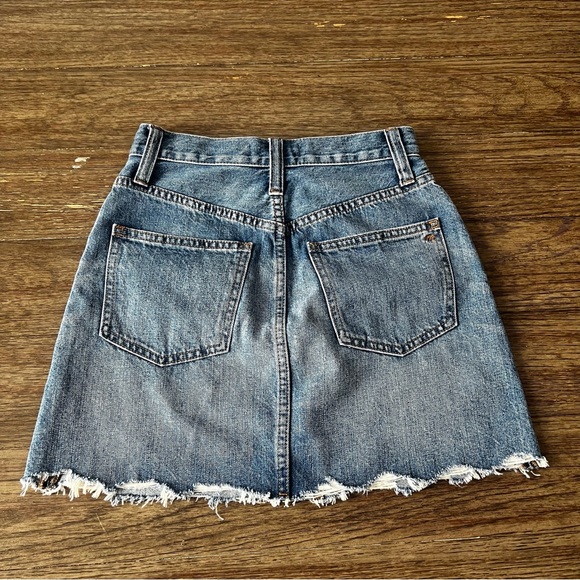 Madewell Rigid Denim A-Line Mini Skirt in Lakeline Wash - Picture 5 of 11